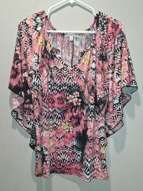 Beautiful Butterfly Sleeve Ladies Blouse